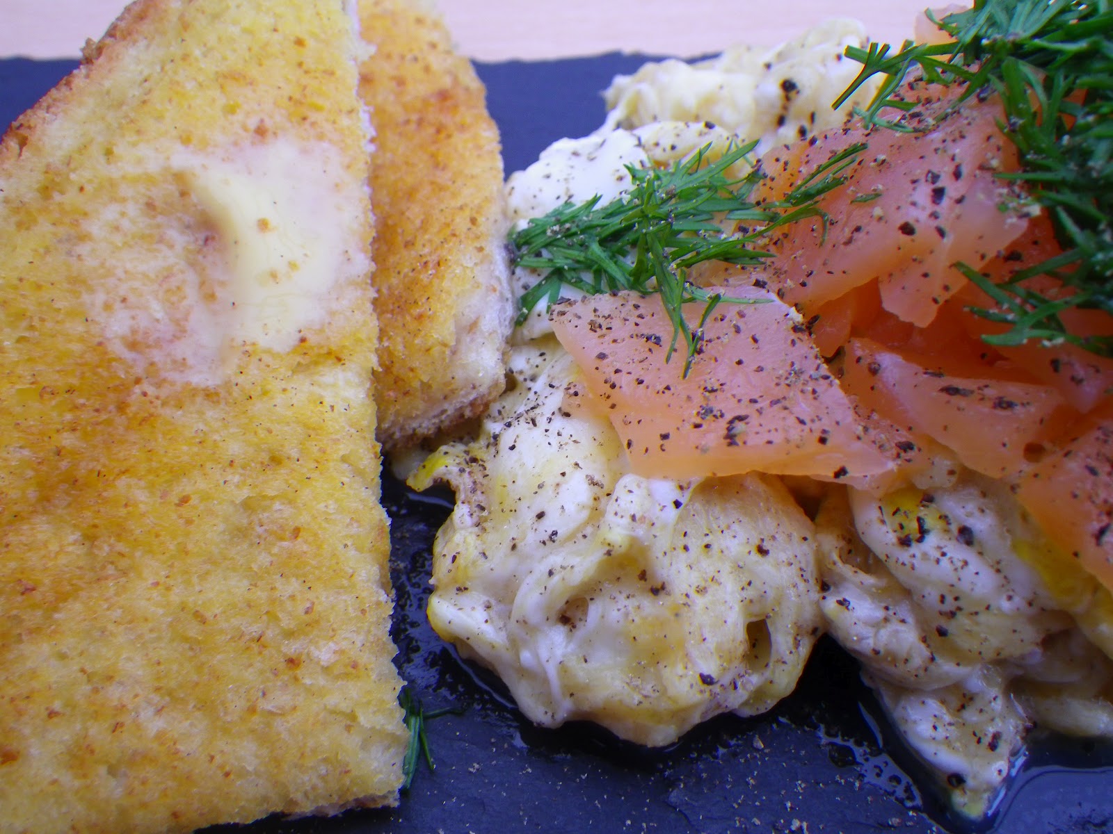 Scrambled Eggs with Smoked Salmon & Dill - image