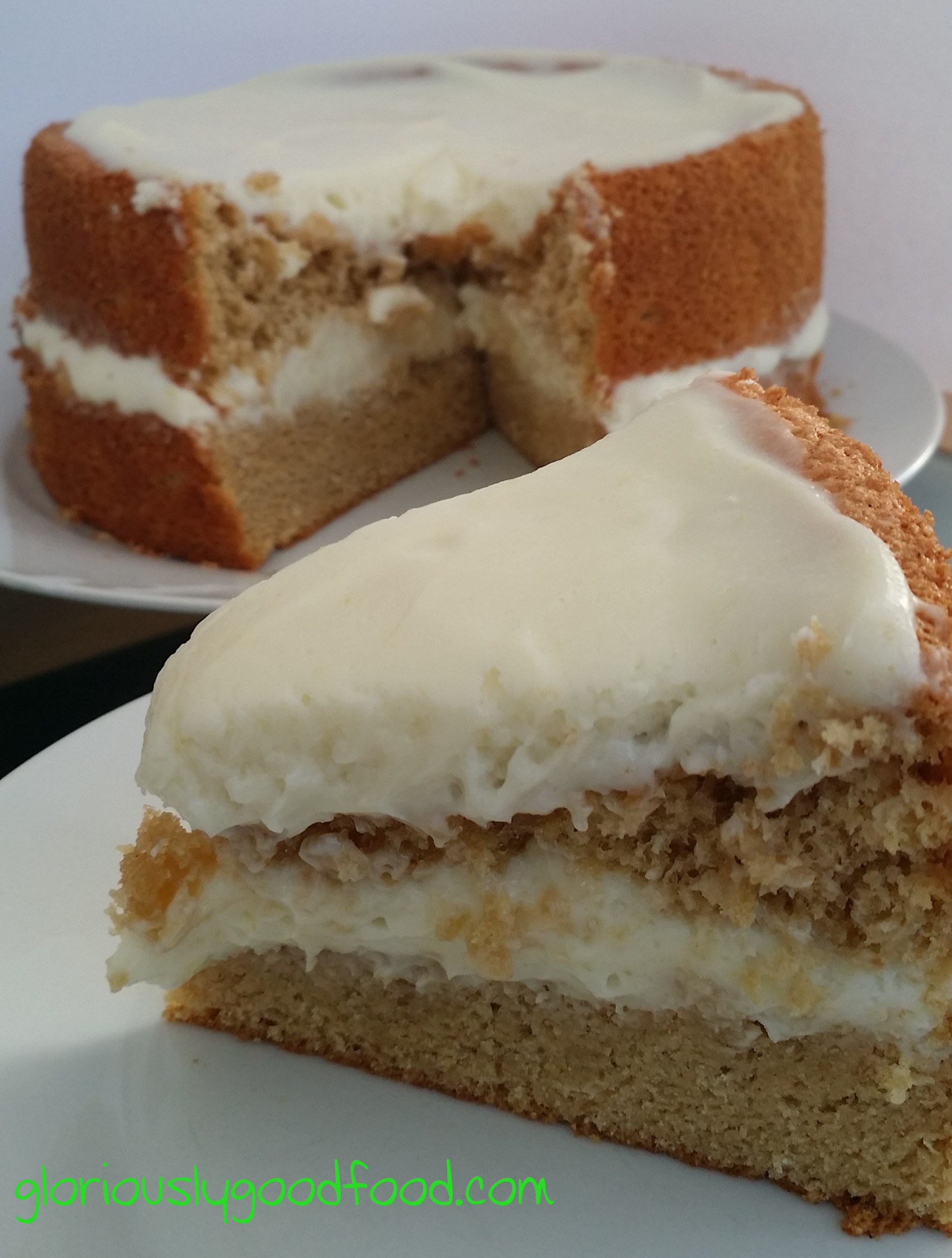 Lemon Sponge Cake with Lemon Icing | Low Fat Cake | Reflux-friendly cake | Reflux Recipe | Low Fat Recipe