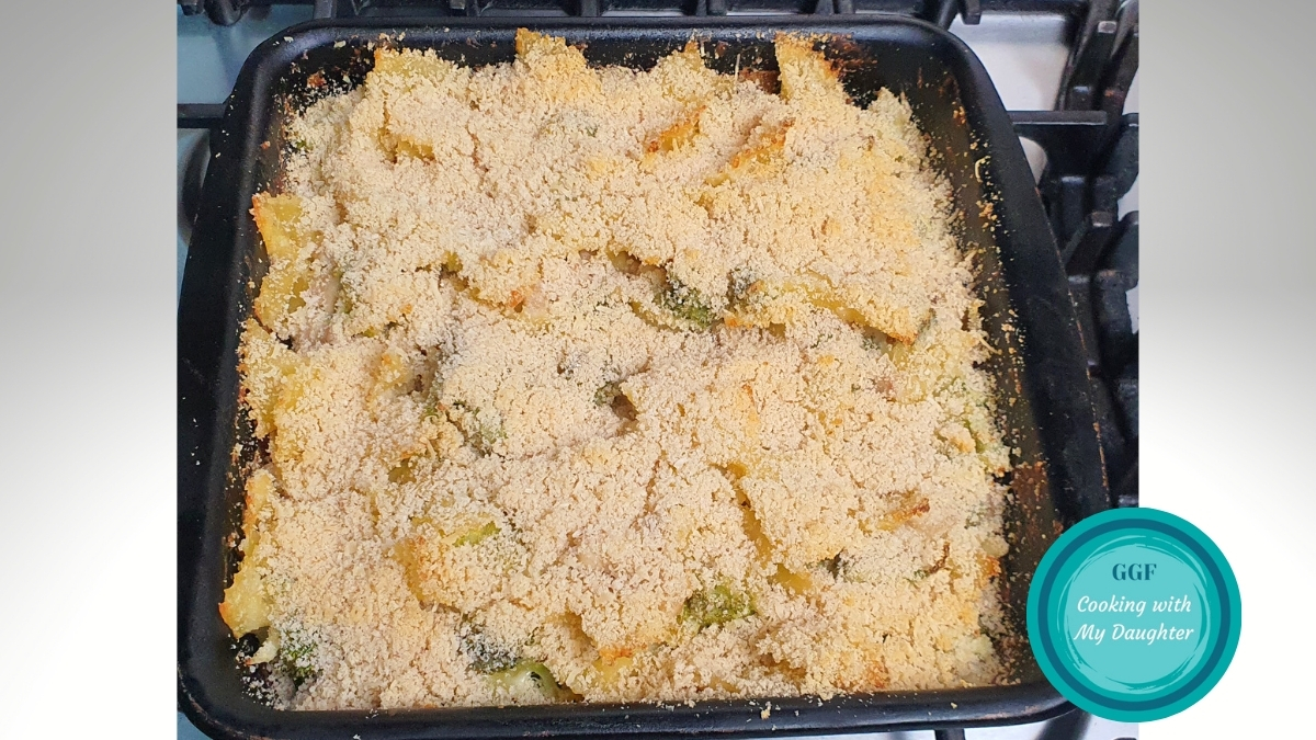 Chicken and Broccoli Pasta Bake cooked